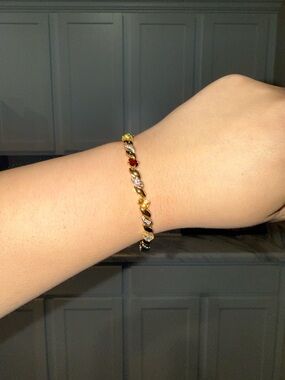 Ross Simon’s Gold Plated Multi Color Bracelet 925 Sterling Silver